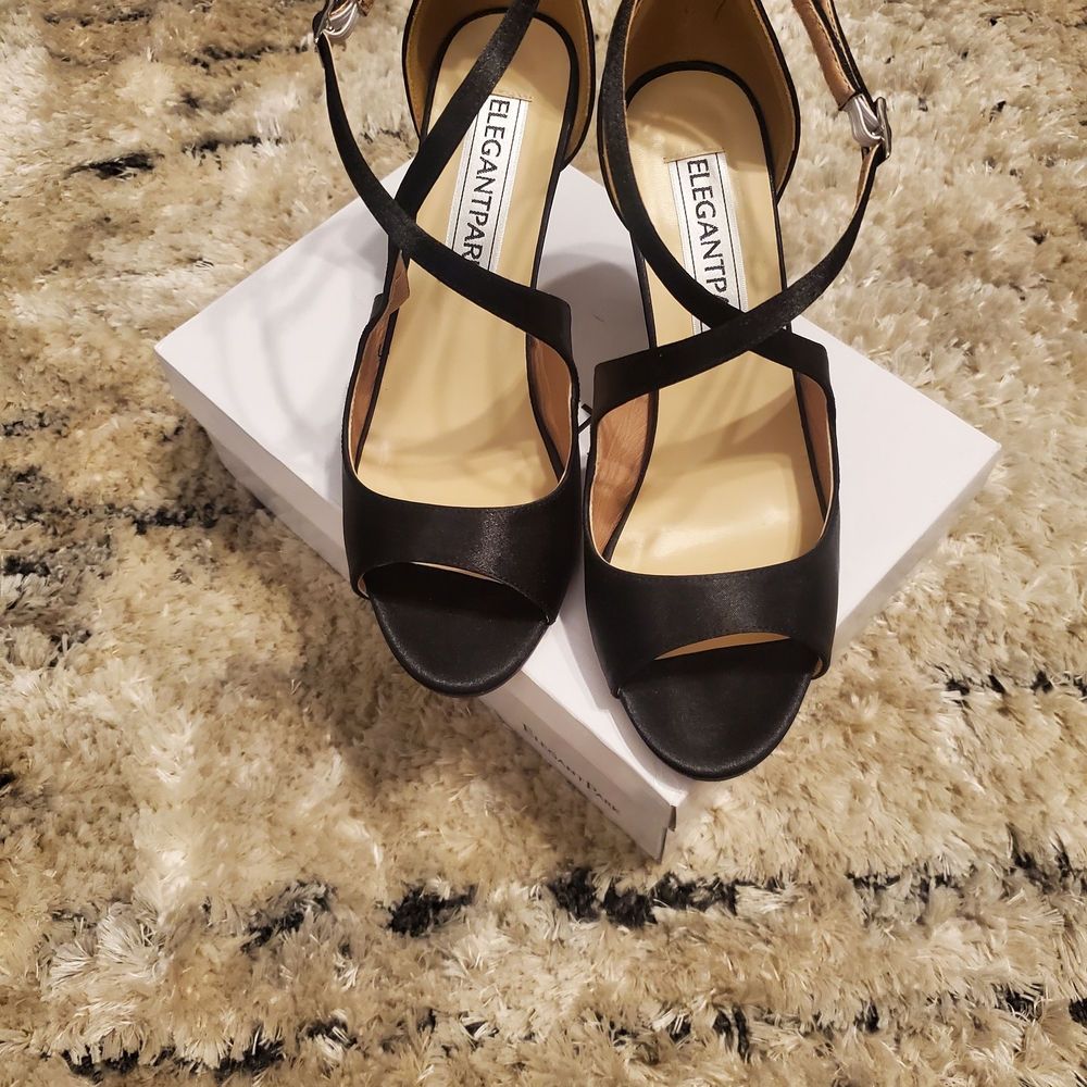 Elegant Black Strappy Heels